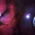 Trifid Nebula Seen From Nearby Planet Photograph by Science Photo Library