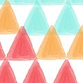 Trifold- colorful abstract pattern painting Painting by Linda Woods Trifold- colorful abstract pattern painting Painting by Linda Woods