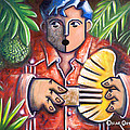 Trovador de la pana Painting by Oscar Ortiz Trovador de la pana Painting by Oscar Ortiz