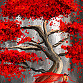 True Love Waits - Red And Gray Art Painting by Lourry Legarde True Love Waits - Red And Gray Art Painting by Lourry Legarde