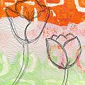 Tulips Mixed Media by Linda Woods Tulips Mixed Media by Linda Woods