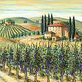Tuscan Vineyard and Villa Painting by Marilyn Dunlap Tuscan Vineyard and Villa Painting by Marilyn Dunlap