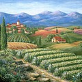 Tuscan Vineyard and Village Painting by Marilyn Dunlap Tuscan Vineyard and Village Painting by Marilyn Dunlap