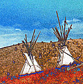 Two Teepees Photograph by Kae Cheatham Two Teepees Photograph by Kae Cheatham