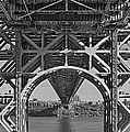 Under The George Washington Bridge I BW Photograph by Susan Candelario Under The George Washington Bridge I BW Photograph by Susan Candelario