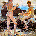 Under the Western Sun Painting by Henry Scott Tuke Under the Western Sun Painting by Henry Scott Tuke