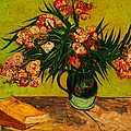 Vase With Oleanders And Books Painting by Vincent Van Gogh Vase With Oleanders And Books Painting by Vincent Van Gogh