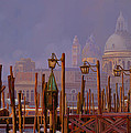 Venezia E La Nebbia Painting by Guido Borelli Venezia E La Nebbia Painting by Guido Borelli