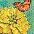 Verdigris Floral 2 Painting by Debbie DeWitt Verdigris Floral 2 Painting by Debbie DeWitt