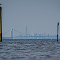 Verrazano-Narrows bridge and NYC skyline from Port Monmouth Photograph by SAURAVphoto Online Store Verrazano-Narrows bridge and NYC skyline from Port Monmouth Photograph by SAURAVphoto Online Store