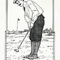 Vintage Golfer Drawing by Ira Shander Vintage Golfer Drawing by Ira Shander