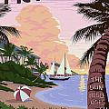 Vintage Key West Travel Poster Drawing by Jon Neidert Vintage Key West Travel Poster Drawing by Jon Neidert