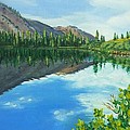 Virginia Lake Painting by Amelie Simmons Virginia Lake Painting by Amelie Simmons