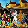 Wedding In Front Of Bridge by William Cain