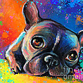 Whimsical Colorful French Bulldog Painting by Svetlana Novikova Whimsical Colorful French Bulldog Painting by Svetlana Novikova
