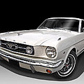 White 1966 Mustang Photograph by Gill Billington White 1966 Mustang Photograph by Gill Billington