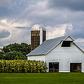 White Barn and Silo with Storm Clouds Photograph by Ron Pate White Barn and Silo with Storm Clouds Photograph by Ron Pate