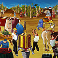 Wine Pressing 2  by William Cain