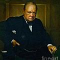 Winston Churchill Painting by Celestial Images Winston Churchill Painting by Celestial Images