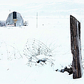 Winter Fence With Barn Photograph by Theresa Tahara Winter Fence With Barn Photograph by Theresa Tahara