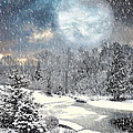 Winter Mystic Night Photograph by Gwen Gibson Winter Mystic Night Photograph by Gwen Gibson