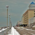 Winter On the Boardwalk in Ocean City Maryland by Kim Bemis