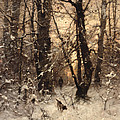 Winter Twilight Painting by Ludwig Munthe Winter Twilight Painting by Ludwig Munthe