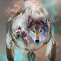 Wolf - Dreams Of Peace Mixed Media by Carol Cavalaris Wolf - Dreams Of Peace Mixed Media by Carol Cavalaris