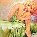 Woman In Blissful Ecstasy Painting by Sher Nasser Artist Woman In Blissful Ecstasy Painting by Sher Nasser Artist