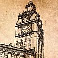 Wrigley Clock Tower Chicago Digital Art by Dejan Jovanovic Wrigley Clock Tower Chicago Digital Art by Dejan Jovanovic