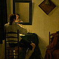 Writer Trimming his Pen Painting by Jan Ekels Writer Trimming his Pen Painting by Jan Ekels