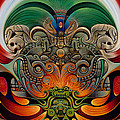 Xiuhcoatl The Fire Serpent Painting by Ricardo Chavez-Mendez Xiuhcoatl The Fire Serpent Painting by Ricardo Chavez-Mendez