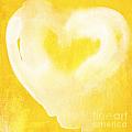 Yellow and White Love- Heart art by Linda Woods Mixed Media by Linda Woods Yellow and White Love- Heart art by Linda Woods Mixed Media by Linda Woods