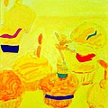Yellow Cupcakes Painting by Suzanne Berthier Yellow Cupcakes Painting by Suzanne Berthier