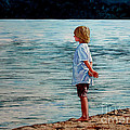 Young Lad by the Shore Painting by Christopher Shellhammer Young Lad by the Shore Painting by Christopher Shellhammer
