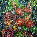 Zinnias 2 by Zofia  Kijak