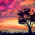 Sunset Solitaire Painting by Frank SantAgata Sunset Solitaire Painting by Frank SantAgata