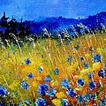 Blue cornflowers Painting by Pol Ledent Blue cornflowers Painting by Pol Ledent