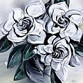 Abstract Gardenias Painting by J Vincent Scarpace Abstract Gardenias Painting by J Vincent Scarpace