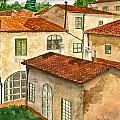 Back Yard Painting by Frank SantAgata Back Yard Painting by Frank SantAgata