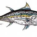 Beautiful Blue Fin Painting by J Vincent Scarpace Beautiful Blue Fin Painting by J Vincent Scarpace