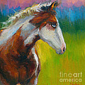 Contemporary Vibrant Horse Painting by Svetlana Novikova