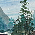 Blue Green pines Painting by Frank SantAgata Blue Green pines Painting by Frank SantAgata
