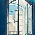 Blue Open Painting by Frank SantAgata Blue Open Painting by Frank SantAgata