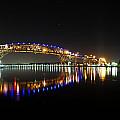 Bluewater Bridges on a Warm Spring Night by Bruce Ritchie