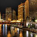 Chiacgo downtown at night Photograph by Dejan Jovanovic Chiacgo downtown at night Photograph by Dejan Jovanovic