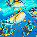 Schooling Tuna Painting by Daniel Jean-Baptiste