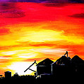 Delta Sunset Painting by Karl Wagner Delta Sunset Painting by Karl Wagner