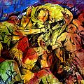 Football Cluster Painting by John Gholson Football Cluster Painting by John Gholson