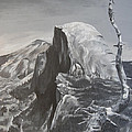 Half Dome Tree Painting by Travis Day Half Dome Tree Painting by Travis Day